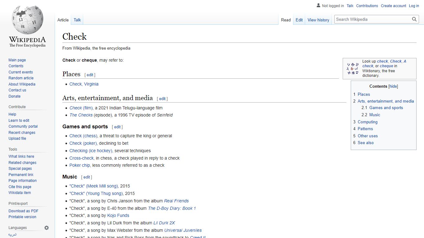 Check - Wikipedia